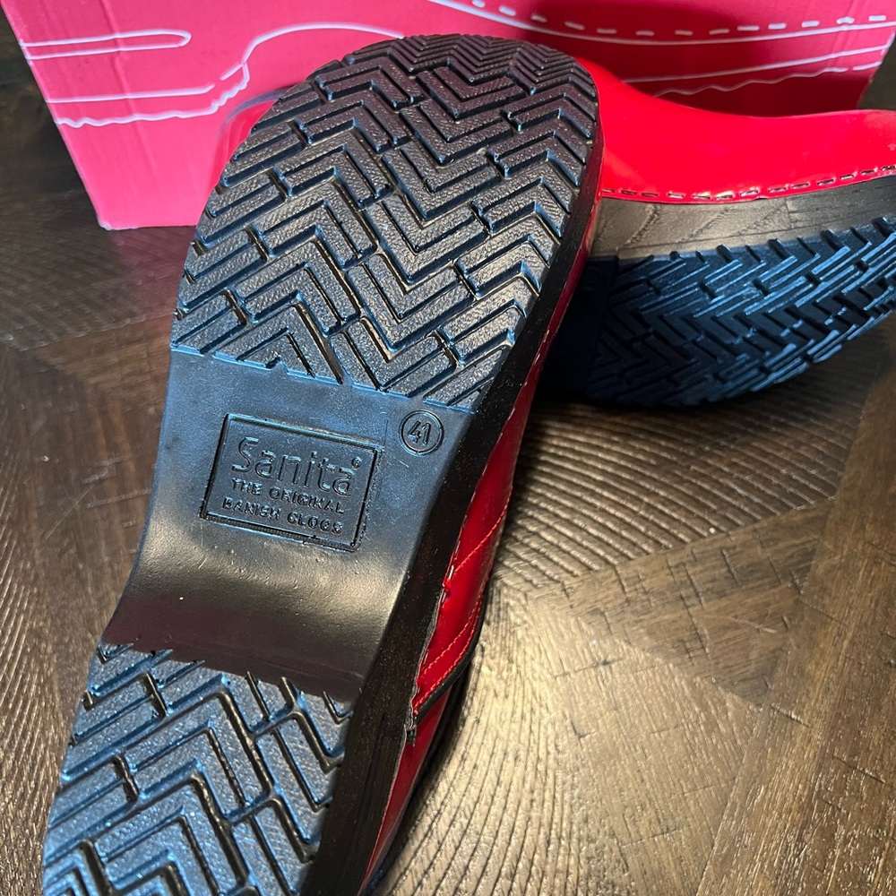 Red Sanita Clogs